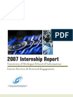 2007 Internship Report: University of Michigan School of Information Career Services & Practical Engagement