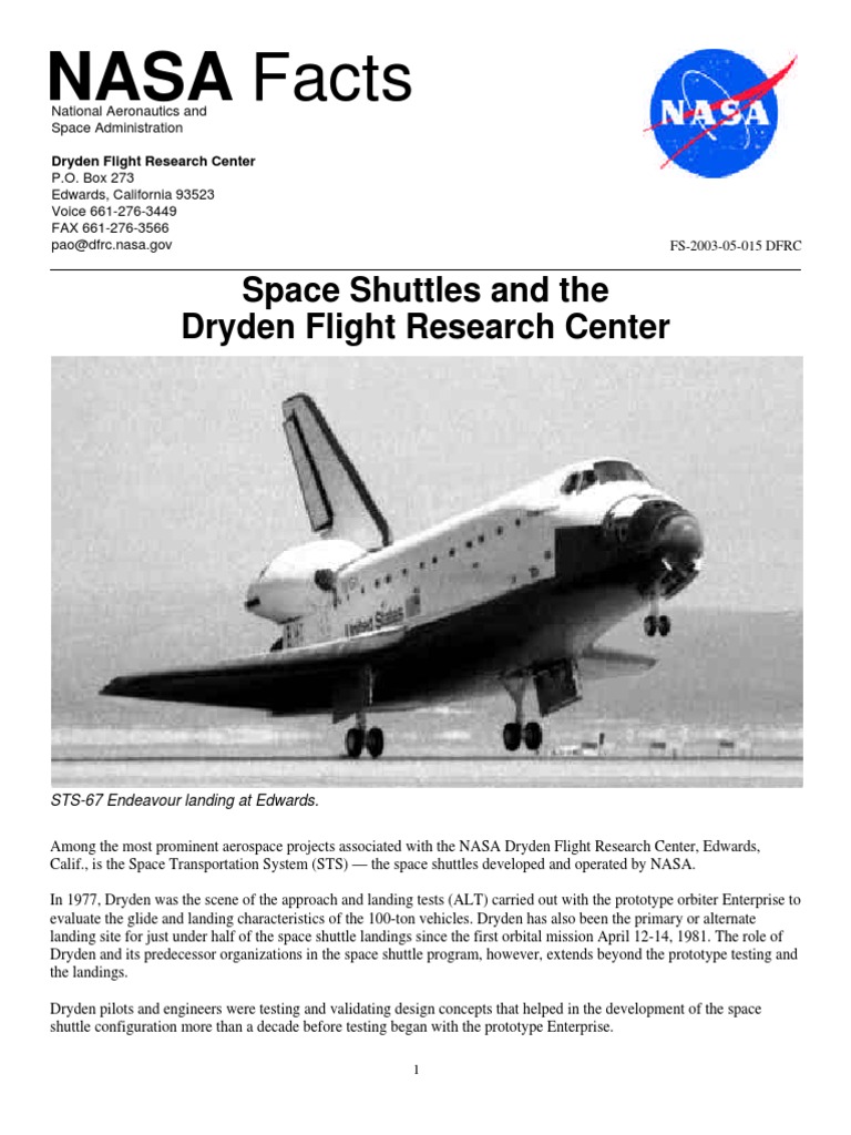 NASA 120272main FS015DFRC PDF Space Shuttle Lifting Body