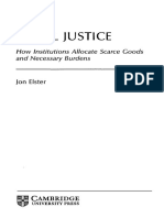 Jon ELSTER (1992) - Local Justice. How Institutions Allocate Scarce Goods and Necessary Burdens