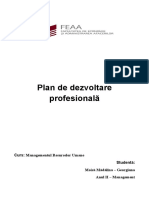 Plan de Dezvoltare Profesională