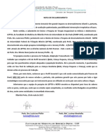 Nota de Esclarecimento - Perfil Sensorial 2