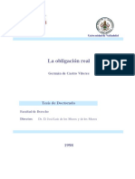 La obligación real en la tesis doctoral 'La obligación real' de Germán de Castro Vítores dirigida por José Luis de los Mozos en 1998