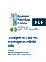 La Investigacion para La Salud