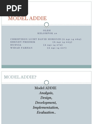 Model Addie Pdf