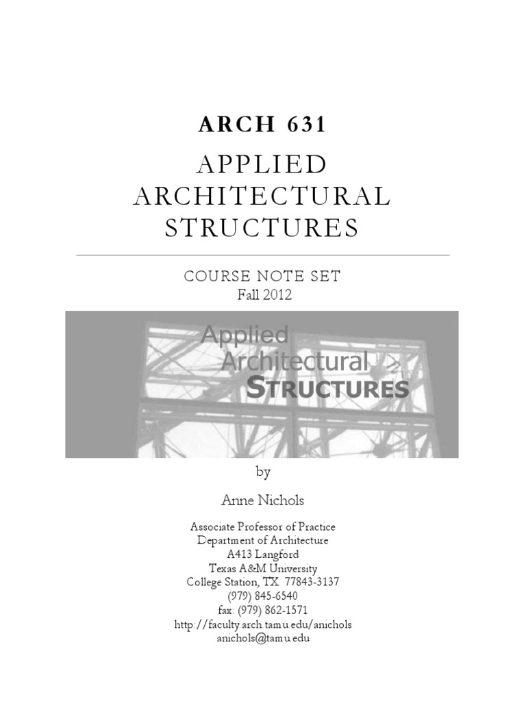Applied Architectural Structures | PDF | Beam (Structure) | Thesis