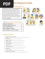 Simpsons Family Vocabulary