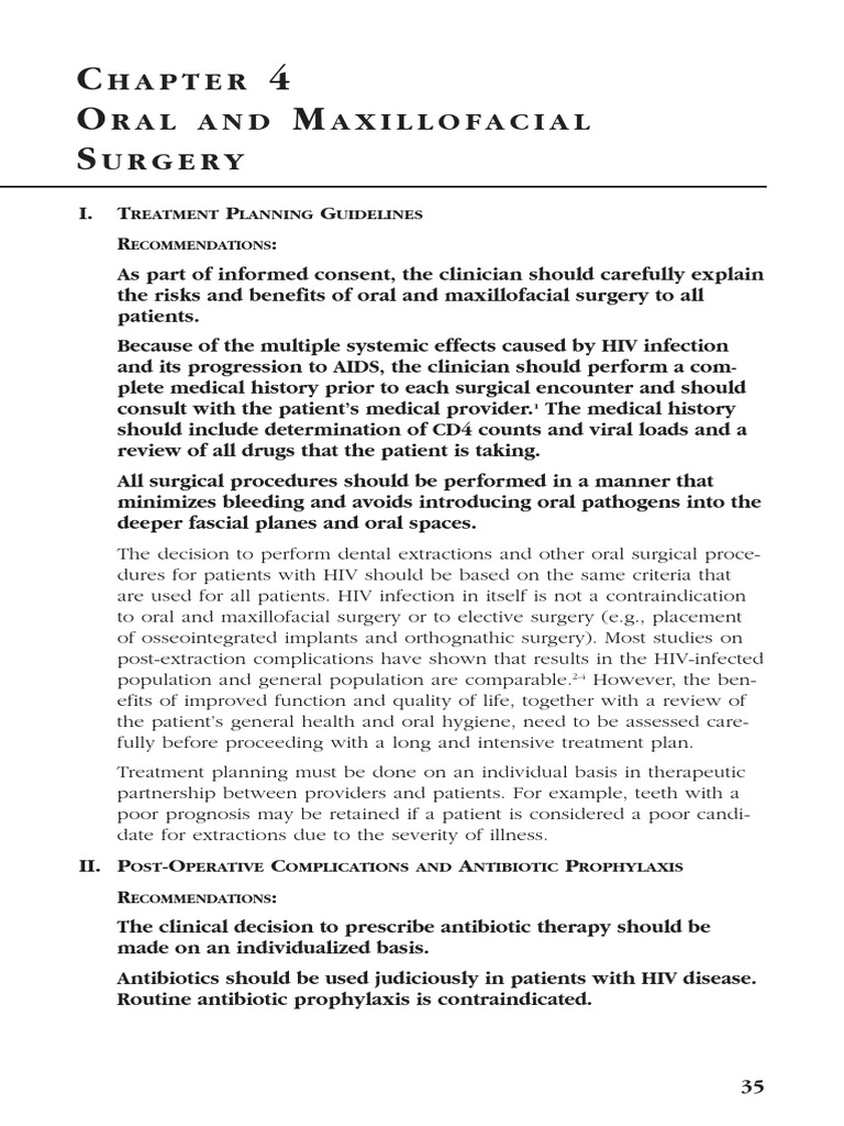 Oral Surgery Treatment Planning Guidelines PDF Bleeding Surgery
