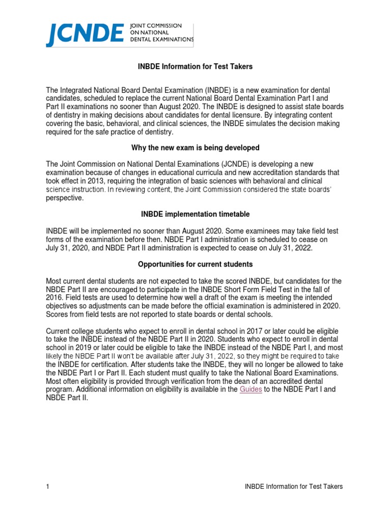 Inbde Facts Students | PDF | Test (Assessment) | Quality Of Life