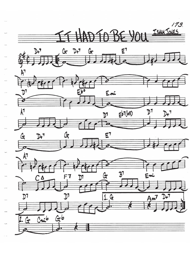 It Had To Be You | PDF