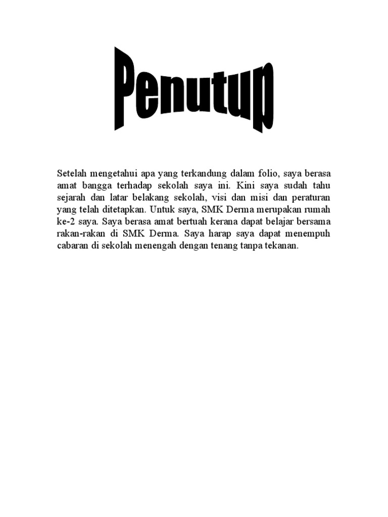 penutup penutup