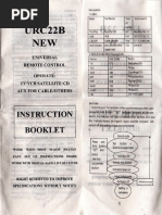 Download URC22B Universal Remote Control Instruction Booklet by bardsleydarren SN34980128 doc pdf