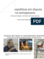 Cosmopolíticas Em Disputa No Antropoceno