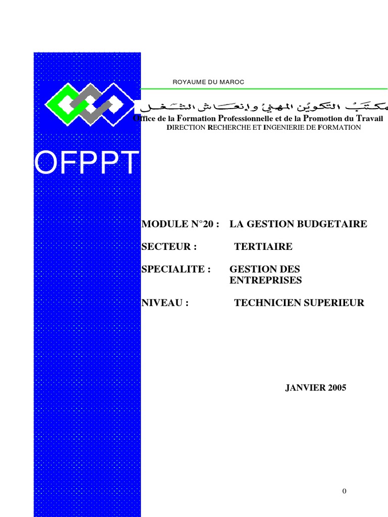 Gestion Budgétaire au OFPPT | PDF | Inventaire | Budget