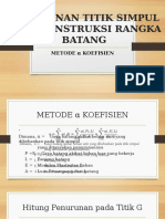 8. Penurunan Titik Simpul Pada Konstruksi Rangka Batang