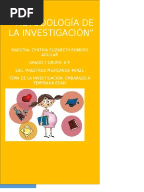 Investigacion Del Embarazo A Temprana Edad 1docx