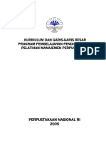 Kurikulum Dan GBPP Manajemen Perpustakaan