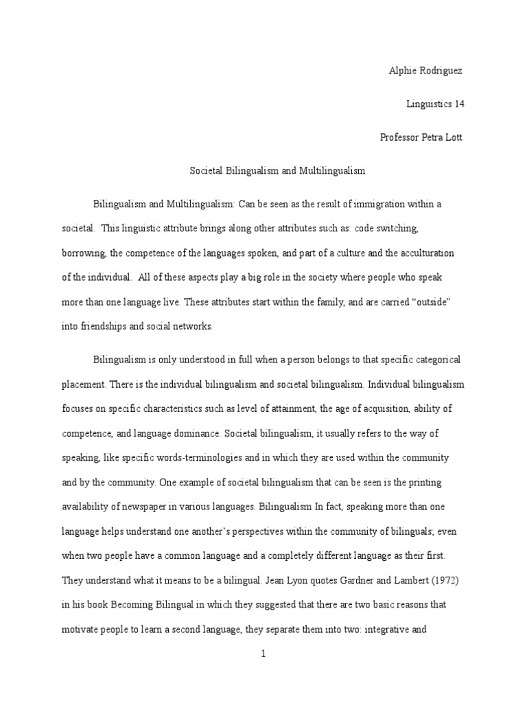 Understanding Bilingualism and Multilingualism | PDF | Multilingualism ...
