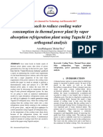 An approach to reduce cooling water consumption in thermal power plant by vapor absorption refrigeration plant using Taguchi L9 orthogonal analysis