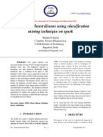 Prediction of heart disease using classification mining technique on spark