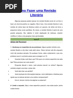 Como Fazer Uma Revisão Literária