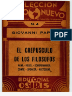 Papini Giovanni - El Crepusculo de Los Filosofos (Scan) PDF