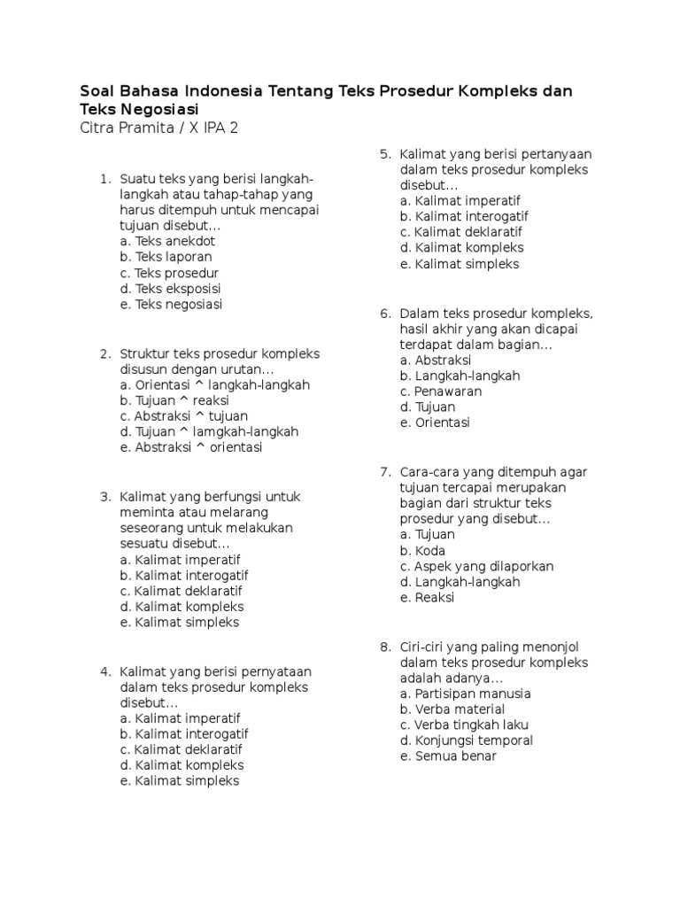 Soalbahasaindonesia 140530084657 Phpapp02 1