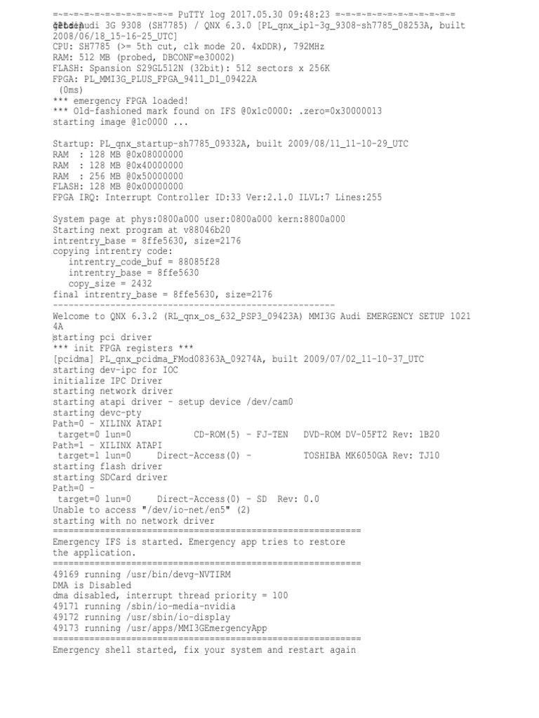 putty log Text File Bios