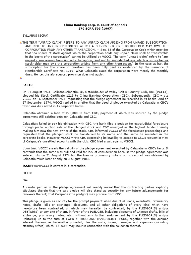 China banking corp v court of appeals 270 scra 503 1997 pdf