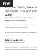 Auditorium Seating Layout