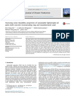 Assessing Some Durability Properties of Sustainable Lightweight Oil