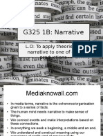 G325 1B: Narrative: L.O: To Apply Theories of Narrative To One of Our Productions