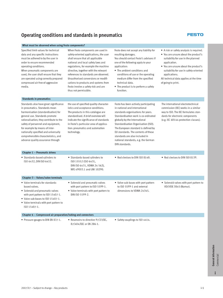 Festo Pneumatic Standards Overview | PDF | Filtration | Lubricant