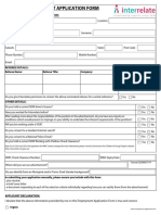 Manual Employment Application Form