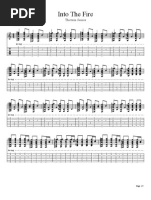 Thirteen Senses Into The Fire Partition Piano