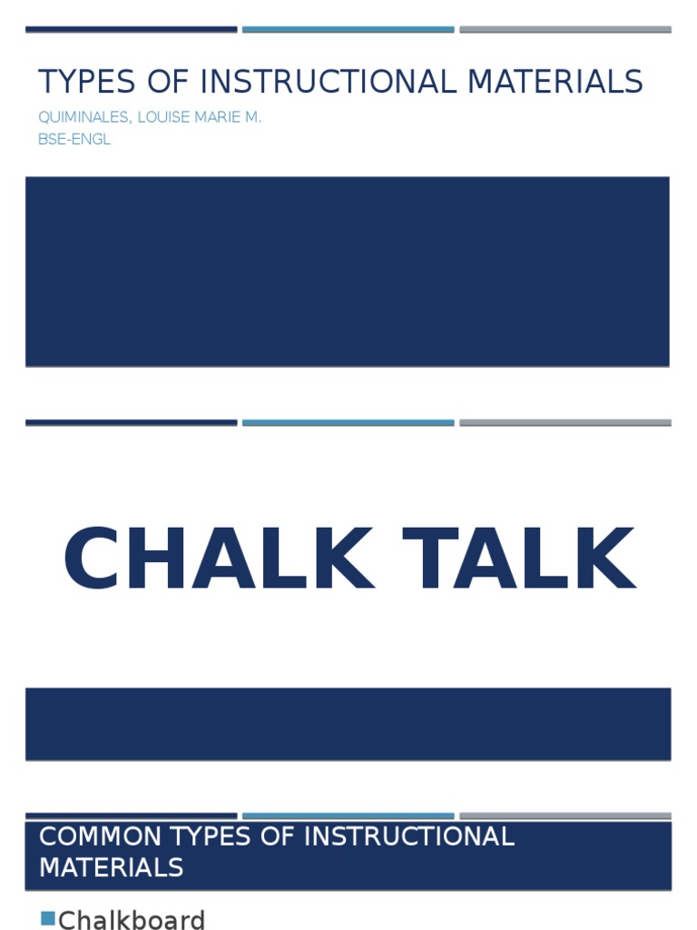 Types of Instructional Materials PDF