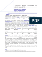 Fabrication of Ceramic Matrix Composites by Chemical Vapor Infiltration