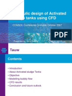 Hydraulic Design of Activated Sludge Tanks Using CFD: COMSOL Conference Grenoble October 2007