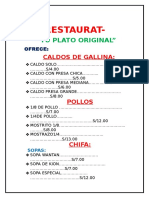 Mi Carta para Restaurant