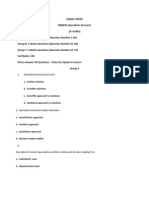 MB0032 Operations Research - Model Question Paper