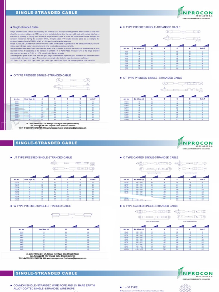 Cable de Acero Estructural A586 | PDF