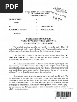 Tensing retrial - blank questionnaire