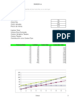 Planilla de Excel Para Calculo de Costo Variable y Costo Fijo