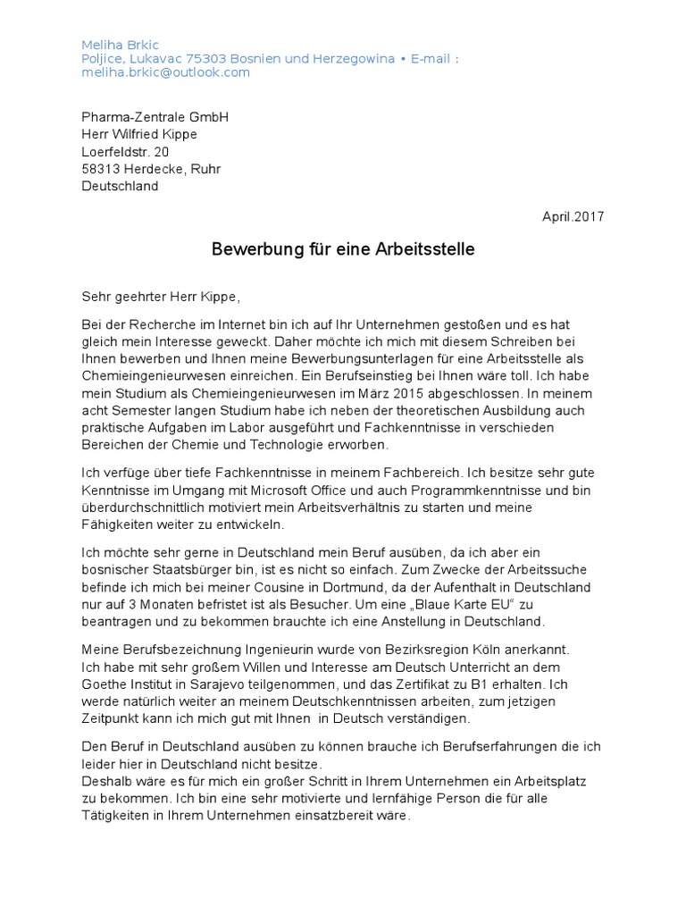 Bewerbung für eine Arbeitsstelle.docx