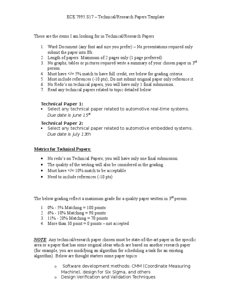 ECE 7995 Research Paper Guidelines | PDF | Computers