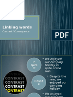 Linking Words - Present and Past Tenses