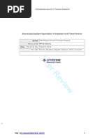 Reassessing Employer Expectations of Graduates in UK Travel Services