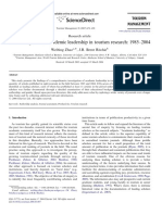 An Investigation of Academic Leadership in Tourism Research 1985–2004