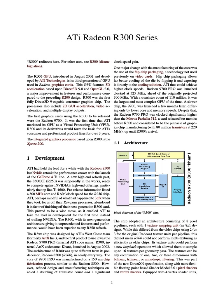 ATi Radeon R300 Series PDF | PDF | X86 Architecture | Advanced Micro ...