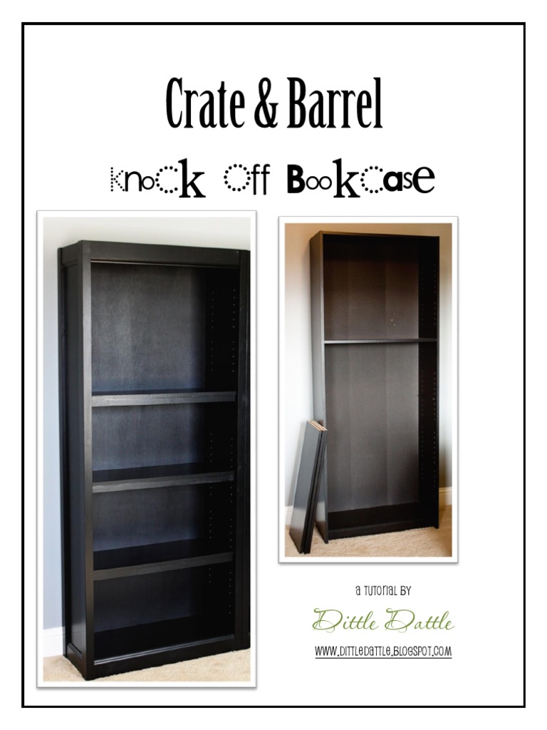 Crate Barrel Knock Off Bookcase PDF Adhesive Plywood