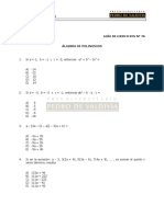 14 Ejercicios Álgebra de Polinomios (Parte A) PDF